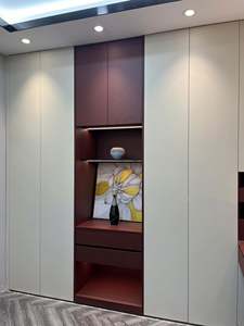 Conception pliante moderne de chambre à coucher/armoire de mélamine avec la porte en verre pour l'appartement ou le mobilier de maison d'hôtel - Product Image 2