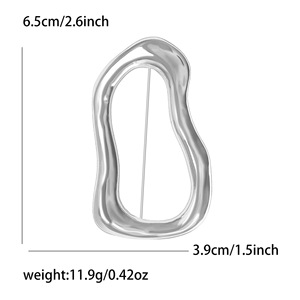 Broche géométrique irrégulière unique et tendance pour pull, chapeau, écharpe, costume, robe, vêtements - Product Image 3