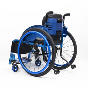 <span class=keywords><strong>Fauteuil</strong></span> roulant sportif léger en alliage d'aluminium, cadre bleu, pour adultes handicapés, sport de plein air - Product Image 3