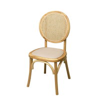 Chaise de mariage en bois à dossier en rotin Offre Spéciale chaise de salle à manger en bois massif avec siège Detahabe