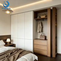 Meuble de rangement professionnel intégré pour chambre à coucher, gain de place, idéal pour les résidences modernes, appartements et projets de design de chambre.