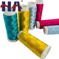 Fil à Broderie en Rayonne Soyeuse en Gros 200 Couleurs 5000m 120d/2 Viscose pour Broderie Main Couture Crochet Teint de Qualité