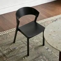 Chaise de salle à manger en bois massif nordique, chaise à dossier pour café et salon de thé, chaise de designer danois