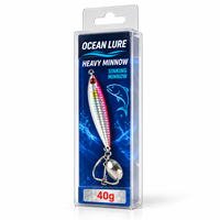 Boîte d'emballage en blister PET transparente personnalisée pour leurres de pêche avec carte imprimée et trou de suspension pour présentation en magasin OEM
