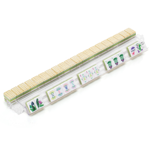 Ensemble de Mahjong Américain de Luxe Premium Pliable, Design Bohème Tropical, 160 Tuiles Acryliques Numérotées et Lettrées pour Soirées Jeux et Cadeaux - Product Image 3