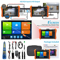 Testeur de caméra CCTV Rsrteng H12-ADHS, moniteur pour caméras IP 8K, CVI 4K, TVI, AHD, SDI, SFP, outils réseau WiFi, traceur de câbles