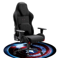 Chaise de jeu 1 pièce, livraison gratuite, chaise de jeu pour ordinateur en tissu noir avec accoudoirs 2D/3D et dossier inclinable pour gamers à domicile
