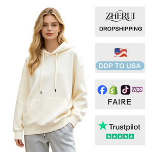 Sudadera con Capucha Extra Grande para Mujer, Transpirable, con Logotipo Personalizado, 100% Algodón Tejido, Color Sólido, Bolsillos, Corte Regular, Otoño - Product Image 2