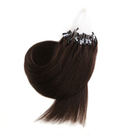Extensions de cheveux humains Remy chinois 100 % naturels, à micro-anneaux, double épaisseur, doux, sans perte, couleur claire, lisses naturels, vente en gros.