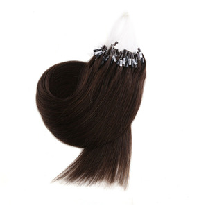 Extensions de cheveux humains Remy chinois 100 % naturels, à micro-anneaux, double épaisseur, doux, sans perte, couleur claire, lisses naturels, vente en gros. - Product Image 3