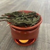 Pembakar Aromaterapi Lilin Keramik Buatan Tangan Tahan Lama Pengharum Ruangan Dalam Ruangan Kompor Teh Bunga Kering Diffuser Rumah