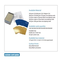 Fabricant de jeux de cartes personnalisés de haute qualité, 300 cartes