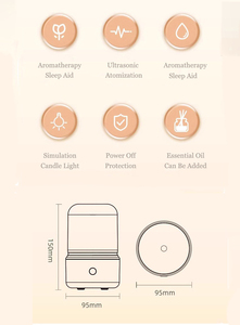 Chăm sóc sức khỏe tùy chỉnh nến ánh sáng siêu âm atomization hương liệu máy tinh dầu điện làm mát không khí hương thơm khuếch tán - Product Image 2