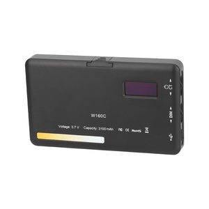 W160C Luz de vídeo de bolsillo Led bicolor con Adaptador de zapata fría 3100mAh 2500-6500K Panel de relleno Lámpara Luz de cámara para <span class=keywords><strong>Youtube</strong></span> - Product Image 1