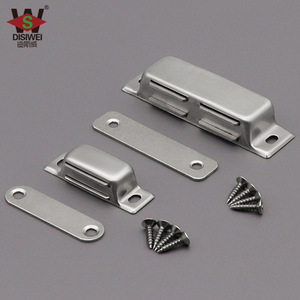 Support magnétique en acier inoxydable Disiwei pour porte d'armoire, accessoires de quincaillerie pour tiroir de meuble et connecteur de porte de placard - Product Image 1