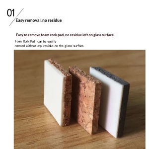 Coussinets de protection carrés en mousse de liège adhésifs amovibles antichoc pour séparation bois-verre, pour l'expédition et l'emballage de transport - Product Image 5