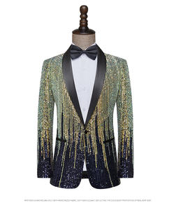 Cappotto da <span class=keywords><strong>uomo</strong></span> con paillettes <span class=keywords><strong>giacca</strong></span> formale da lavoro <span class=keywords><strong>giacca</strong></span> da <span class=keywords><strong>uomo</strong></span> monopetto con bottone - Product Image 5