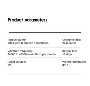 Sonic diş fırçası diş beyazlatma U şekli tipi diş fırçası 360 derece ultrasonik silikon otomatik elektrikli yumuşak diş fırçası yetişkin - Product Image 6