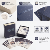 Cartes d'auto-reflexion personnalisées OEM pour le soir, jeu de cartes de stimulation journalistique et de gratitude en gros avec boîte personnalisée