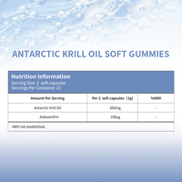 Capsules molles d'huile de krill antarctique OEM 2000 mg, complément d'oméga 3 DHA EPA