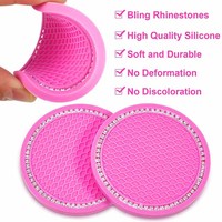 Sous-verres de voiture Bling Silicone porte-gobelet de voiture insérer caboteur anti-dérapant universel véhicule intérieur accessoires