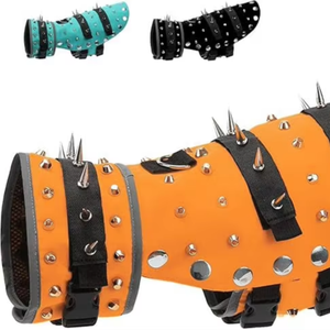 เสื้อกั๊กป้องกันสุนัขพันธุ์โคโยตี้และพิทบูลแบบมีหนาม สำหรับป้องกันลูกสุนัขโคโยตี้  สำหรับสุนัขพันธุ์เล็ก  ชุดป้องกันสุนัขพันธุ์เล็กแบบมีหนามและหมุดยึด - Product Image 1