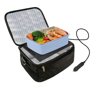Car Food Warmer Portable 12V Car Heated <span class=keywords><strong>Lunch</strong></span> Box Black <span class=keywords><strong>Lunch</strong></span> Bag Set Small Cooler Bags Custom Logo <span class=keywords><strong>Lunch</strong></span> Bag For Girls Stylish - Product Image 1