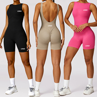 Nouvelle combinaison de sport une pièce pour femme, à fermeture éclair, séchage rapide, haute résistance, pour yoga et entraînement