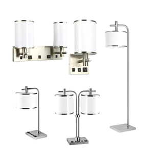 E27 E27 LED iron gold tall size big floor <b>lamp</b> with two glass <b>ball</b> lampshade for hotel home guest room - Product Image 5