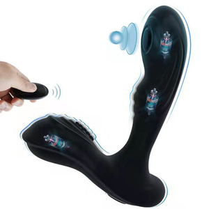 Produits pour adultes, masseur de prostate masculin, dispositif anal pour hommes et femmes, télécommande sans fil, plug anal vibrant et tapotant - Product Image 4