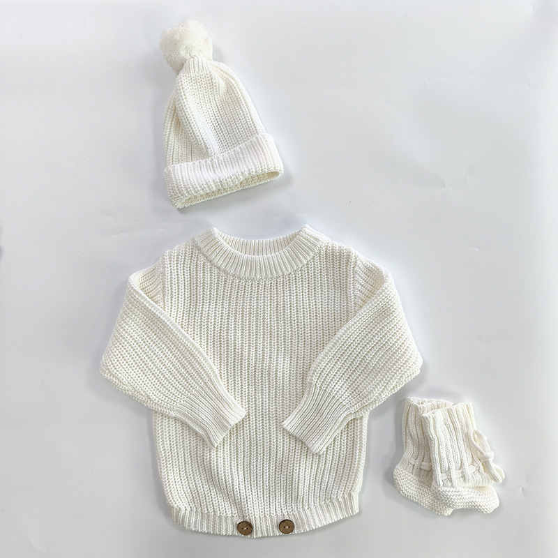 ORANGLES Custom Embroidered Baby Sweater Jumpsuit – Personalized Birthday Gift Baby Climbing Suit for Infants & Toddlers - detailed closeup view - Image 3 of 4 | great for travel | Texas | Free Shipping ORANGLES