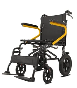 Forniture mediche pieghevoli in alluminio portatile sedia a rotelle manuale per disabili - Product Image 5