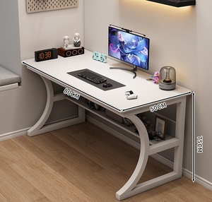 Escritorio para Juegos para Uso Doméstico con Estante de Almacenamiento, Escritorio de Oficina Simple para Computadora, para Dormitorio, Estudio y Escritura - Product Image 2