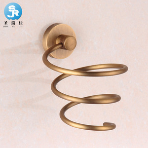 Soporte para Secador de Pelo Saint Ruijia, Bronce Antiguo, Cobre, Soporte de Pared para Baño, Dormitorio, Estante de Almacenamiento - Product Image 3