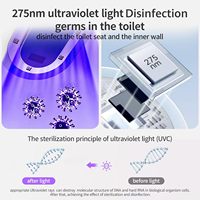 Stérilisateur de toilettes UVC, installation facile, désodorisant automatique intelligent à capteur, désinfectant UV-C pour cuvette de toilettes, hygiène de la salle de bain