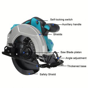 21V Lithium Battery <b>Powered</b> 6-Inch Cordless Circular <b>Saw</b> Brushless Motor Dust Port Handheld Wood Stone Cutting Machine - Product Image 3
