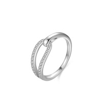 Bague de mariage en argent sterling 925 pour femme, zircon classique, neuve, élégante, plaquée rhodium, bijoux de fête, vente en gros