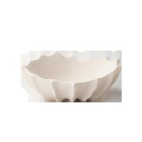 Corbeille à fruits en céramique transfrontalière, plateau de rangement pour fruits, plateau à collations et bonbons pour table basse de salon, style nordique simple et solide