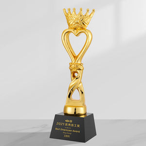 Golden Crown Custom ized Resin Kristall medaille High-End Innovative Comme morative <span class=keywords><strong>Award</strong></span> für herausragende Mitarbeiter Sales <span class=keywords><strong>Trophy</strong></span> - Product Image 4