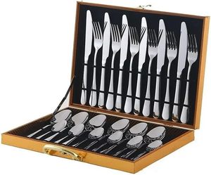 304 Western Steak Knife Fork Spoon Thickened Stainless Steel Modern Design for Home Tea <b>Camping</b> Restaurants Hotels - Product Image 5