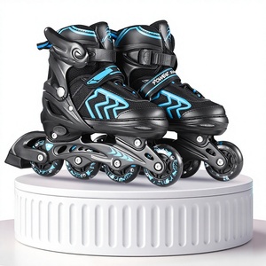 גלגיליות רולר מקצועיות מתכווננות של Ruidongle לילדים, גלגיליות יוניסקס עם עיצוב גלגלים זוהרים - Product Image 2