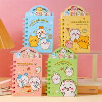 A7 Spiralblock 87x145mm 80GSM 80 Blatt Liniert Niedliche Kawaii Familien-Indexregisterkarten Doppeldrahtbindung 320 Stück/Karton Großhandel