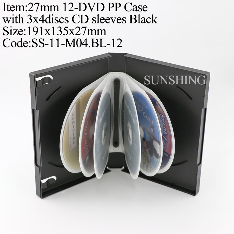 M04&nbsp;:&nbsp;27 mm 12-PP Classeur à anneaux pour étui CD noir