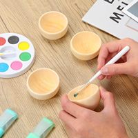Petit bol en bois massif pour bricolage Mini bol rond en bois non fini