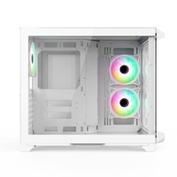 AntarcChill Computer Cabinet Custom Mid Tower Pc Case Atx/micro/ ITX Tempered Glass Atx Case for Pc 1*USB3.0+2*USB2.0+HD Audio