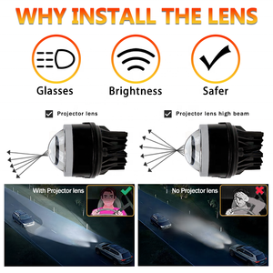 Vendite dirette in fabbrica cinque modalità lampada a nebbiogeno a triplo colore Biled 5800K 3000K a prova di acqua foglume a Led Biled lente - Product Image 4