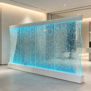 Paravent moderne en acrylique découpé au laser avec LED, effet bulles d'eau, panneau translucide, design pliable pour cloison décorative - Product Image 2