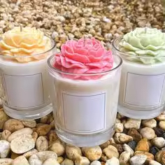 Natural <b>Sweet</b> Cupcake Creative Cute Handmade Unique <b>Flower</b> Soy Scented Candle - Product Image 5