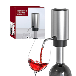 Aerador de Vino Eléctrico Automático de Acero Inoxidable, Dispensador de Vino Metálico, Decantador de Vino Eléctrico, Regalo de Navidad en Oferta - Product Image 1
