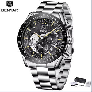 BENYAR 5120 Men's Quartz Wrist <b>Watch</b> Chronograph Calendar Luxury Waterproof Business Wristwatch Men's Sports Clock Reloj Hombre - Product Image 3